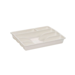 All Set 31 x 26 x 4.5cm White 5 Compartment Cutlery Tray Drawer Organiser 0795319 - Image 2