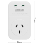 Arlec 1 Outlet Premium Surge Adaptor – 1800 Joules, 6000A Surge Capacity, LED Indicators - Image 5