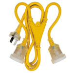 Arlec 1.8m Dual Output Heavy Duty Extension Lead YEL18D | 10A Split - Image 2