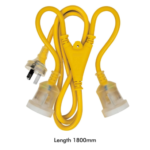 Arlec 1.8m Dual Output Heavy Duty Extension Lead YEL18D | 10A Split - Image 4