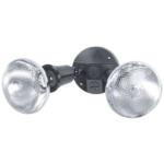Arlec 150W Compact Twin Security Flood Light Black UV Stabilised Weatherproof Adjustable