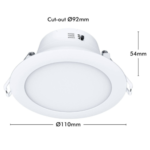 Arlec 9W Tri-Colour Dimmable LED Downlight ALD295RV | 92mm Cutout - Image 8