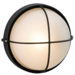 Arlec Kent aluminium bunker wall light ABL368BK black outdoor IP44 lighting fixture