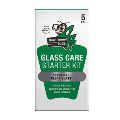 Bar’s Bugs 5 Piece Glass Care Starter Kit for streak-free automotive glass cleaning in Australia