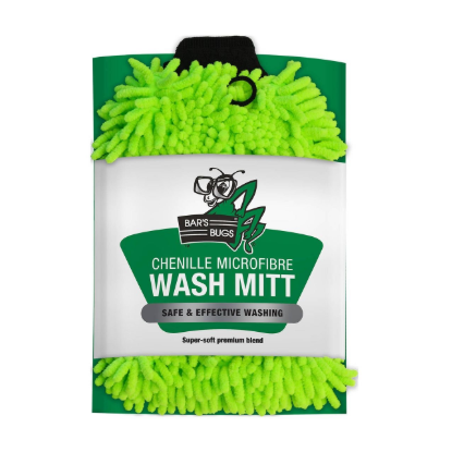 Bar’s Bugs chenille microfibre wash mitt for scratch-free car cleaning in Australia