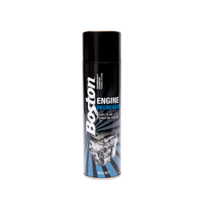 Boston 400g high performance engine degreaser spray for removing oil grease and grime from vehicle engines