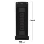 Click 2000W Ceramic Tower Heater – Adjustable Thermostat, Wide Angle Oscillation, Overheat & Tip-Over Protection - Image 7
