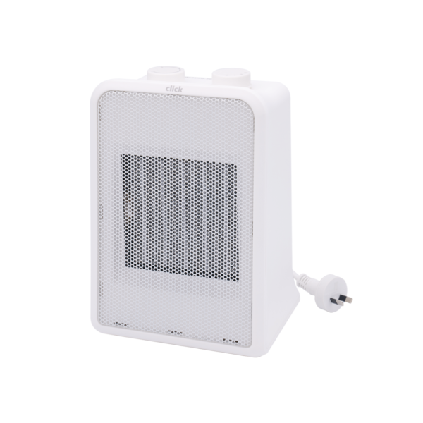 Click 2400W Ceramic Heater 3 Heat Settings Adjustable Thermostat Overheat Tip-Over Protection Carrying Handle FTCH58A