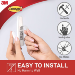 3M Command White Adhesive Mixed Hooks Value Pack – 10 Pack, Damage-Free, Holds Up to 2.2kg - Image 3