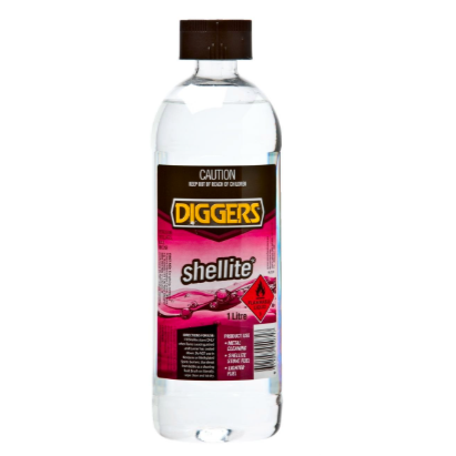 Diggers 16225-61DIG 1L Shellite hydrocarbon solvent bottle, lighter fuel and surface cleaning solvent