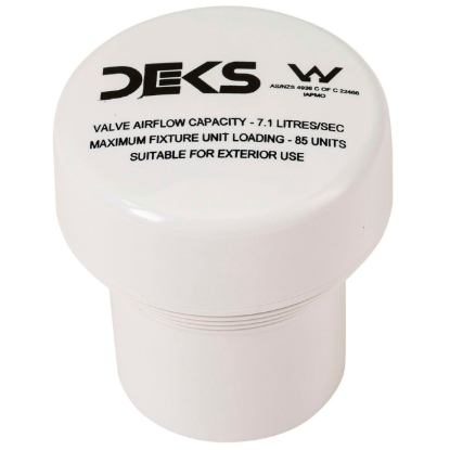 Deks Air Admittance Valve AAV50-40 50mm 40mm DWV Vent Deks Air Admittance Valve AAV50-40 50mm 40mm DWV Vent