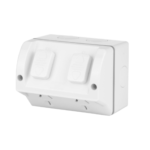 Deta 6394B 15A IP54 outdoor double power point weatherproof outlet