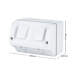 Deta 15A IP54 Outdoor Double Power Point 250V 6394B Weatherproof - Image 4