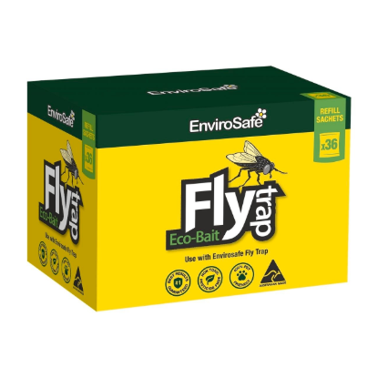 Envirosafe Fly Attractant Refill 36 Bulk Pack Yellow Pesticide Free Food Grade Eco-Bait Powder 2.4L Total for Outdoor Fly Trap Refills