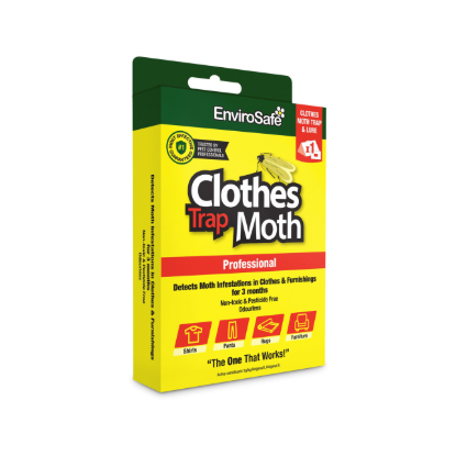 EnviroSafe Professional Clothes Moth Trap Cardboard Pheromone Glue Trap for Webbing and Case-Making Clothes Moths Indoor Use