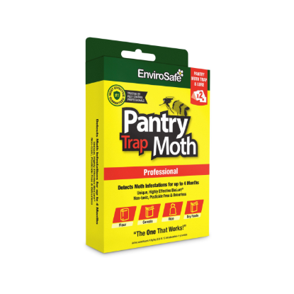 EnviroSafe Professional Pantry Moth Trap 2 Pack Yellow Cardboard BioLure Pheromone Glue Trap Pesticide Free for Pantry and Dry Food Storage Areas