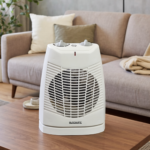 Euromatic 2400W Upright Fan Heater With Oscillation – 2 Heat Settings, Adjustable Thermostat, Overheat & Tip-Over Protection - Image 2