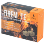 Firemate Wick Wood Flour Fire Starters 6-Pack model 23348 — non-toxic, low smoke blocks for fireplaces and campfires