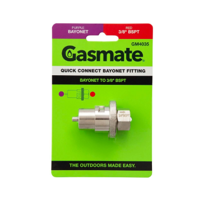 Gasmate brass bayonet quick connect fitting for wall gas outlet 3/8 BSPT BBQ adaptor
