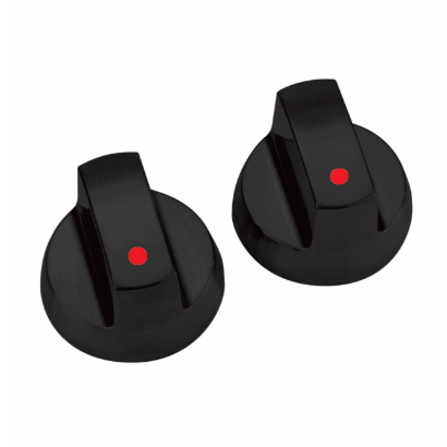 Gasmate black BBQ replacement knobs 2 pack universal burner control knobs