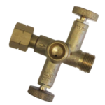 Gasmate brass 2 way gas valve GM035 for camping stove and lantern dual outlet splitter