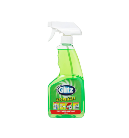 Glitz 500ml Industrial Strength Non-Caustic Solvent-Free All Purpose Degreaser Clear PET Bottle with Green Liquid
