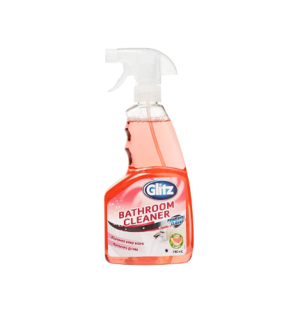 Glitz 750ml Citrus Scented Bathroom Cleaner Powerful Soap Scum and Grime Remover for Tiles Shower Screens and Baths