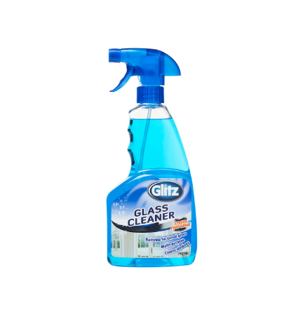 Glitz 750ml Glass Cleaner Streak-Free Multi-Surface Spray for Glass Windows Mirrors Chrome Stainless Steel and Tinted Glass