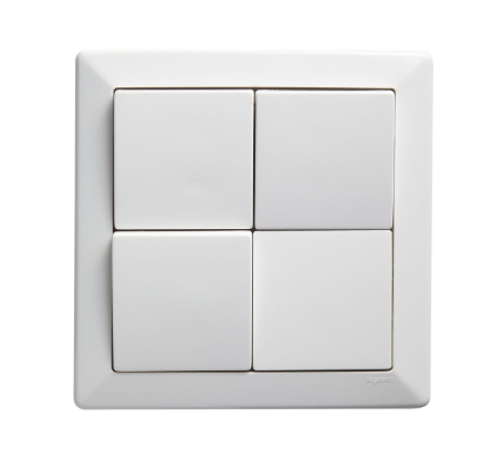 HPM COMO 3 gang vertical switch white 10A red indicator line modular wall switch indoor Australia