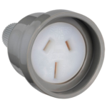 HPM 10A grey extension socket CD7PGY rear wiring socket with safety skirt and cord lock Australia electrical accessory