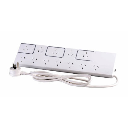HPM 12 outlet surge protected powerboard white 1.8m lead Australia