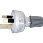 HPM 15A clear plug top CD100L15CL 3 pin heavy duty electrical plug with locking nut Australia