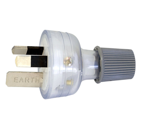 HPM 15A clear plug top CD100L15CL 3 pin heavy duty electrical plug with locking nut Australia