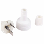 HPM 15A white plug top CD100L15WE 3 pin electrical plug with cord locking nut Australia