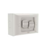 HPM Aqua 2 gang 16A IP66 weatherproof surface mount switch misty grey outdoor