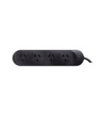 HPM 4 Outlet Powerboard 1.8m Black Overload Protection Australia - Image 2