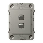 HPM Arteor 2 gang wall switch grid only magnesium slim modular 16AX indoor switch mechanism Australia