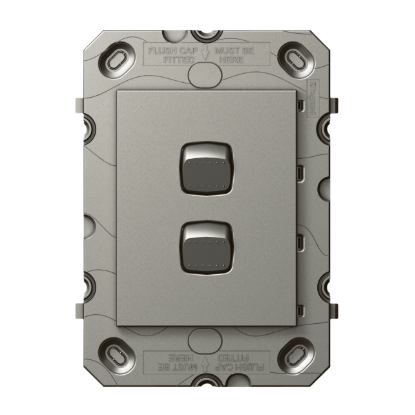 HPM Arteor 2 gang wall switch grid only magnesium slim modular 16AX indoor switch mechanism Australia