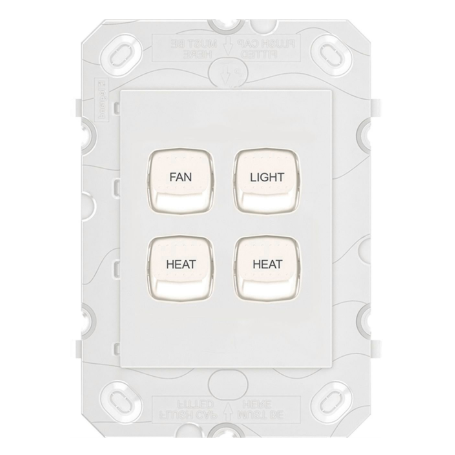 HPM Arteor 4 gang fan light heat switch grid white modular electrical switch mechanism indoor Australia