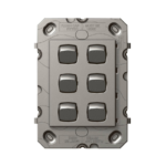 HPM Arteor 6 gang wall switch magnesium 16AX grid only modular electrical switch indoor Australia