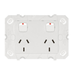 HPM Arteor double powerpoint grid only white modular 10A electrical outlet Australia