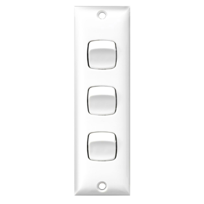 HPM 3 gang architrave switch white vertical slim electrical switch for narrow spaces Australia