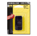 HPM 10A Black Cord Line In-Line Switch Double Pole Australia - Image 3