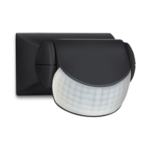 HPM black PIR motion security sensor 12m IP44 weatherproof wall mounted Australia