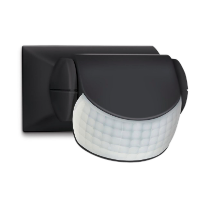 HPM black PIR motion security sensor 12m IP44 weatherproof wall mounted Australia