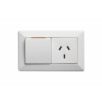 HPM COMO horizontal single powerpoint 10A white wall socket Australia