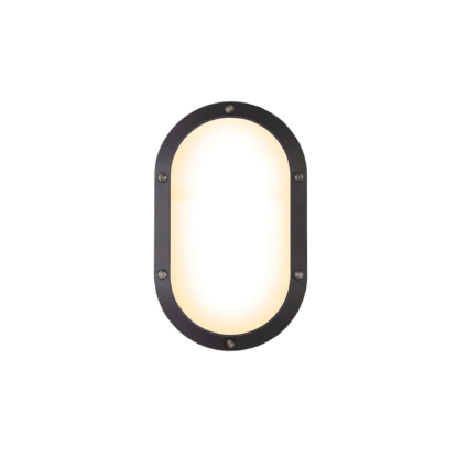 HPM Elliptica LED bunker light black 20W IP65 weatherproof outdoor wall light Australia