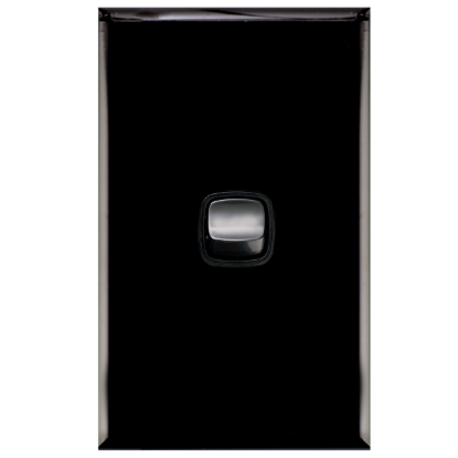 HPM EXCEL 1 gang light switch matt black 10A wall switch plate Australia