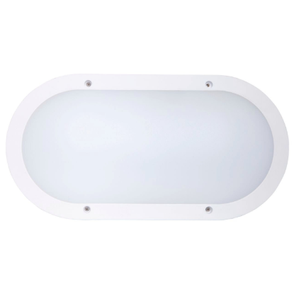 HPM Elliptica LED bunker light 15W 1420lm IP65 white outdoor wall ceiling light Australia