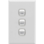 HPM fan light heat 3 function switch CDXL770/3FLHWE matte white bathroom control switch Australia